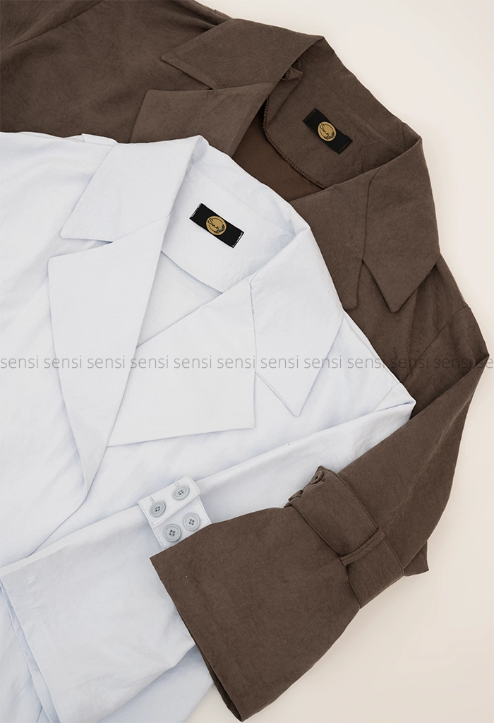 مانتو بلند پشت دکمه کد1005477